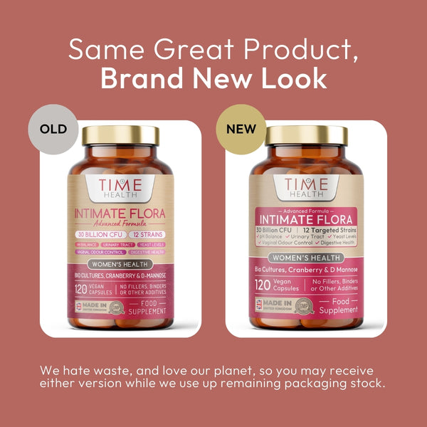 Intimate Flora - Vaginal Microbiome & UTI Support - Probiotics, Cranberry, D-Mannose