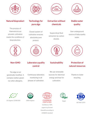Organic Astaxanthin Oil 8mg - Algamo® - Antioxidant - EU Haematococcus Pluvialis
