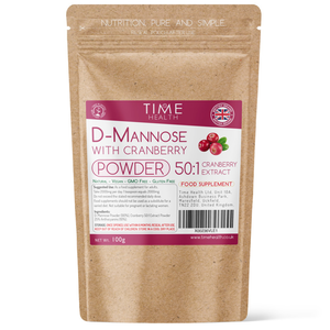 D-Mannose with Cranberry Extract Powder - Urinary Tract (UTI) & Bladder Support - Made with High Strength 50:1 Cranberry Extract / 25% Anthocyanins