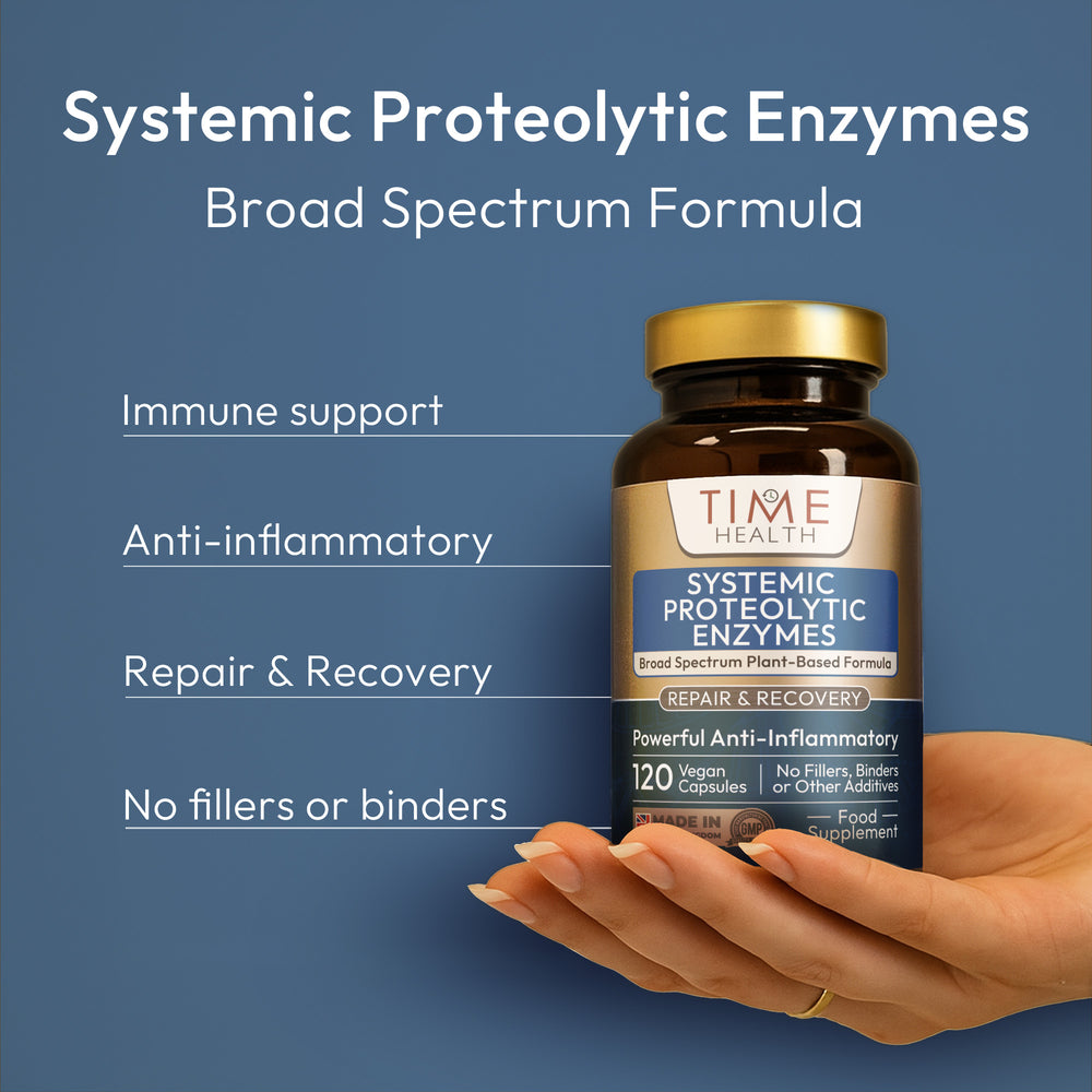 Time Health Systemic Proteolytic Enzymes Complex – Repair, Recovery & Inflammation Support | Hover