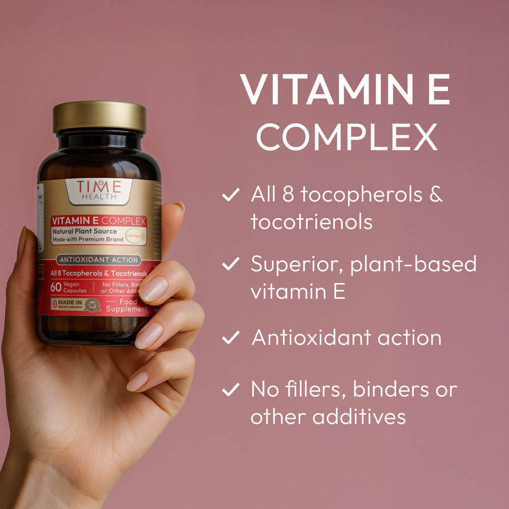 Vitamin E Complex – All 8 Tocopherols & Tocotrienols – Antioxidant & Cellular Health | Hover