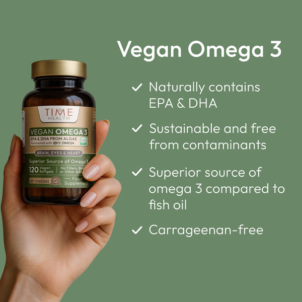 Vegan Omega 3 - EPA & DHA from Algae Oil - Carrageenan-Free - Sustainable Alternative to Fish Oil | Hover