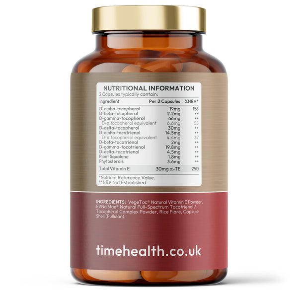 Vitamin E Complex – All 8 Tocopherols & Tocotrienols – Antioxidant & Cellular Health