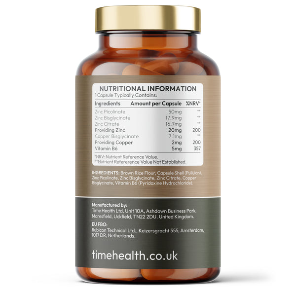 Triple Zinc Complex with Copper & B6