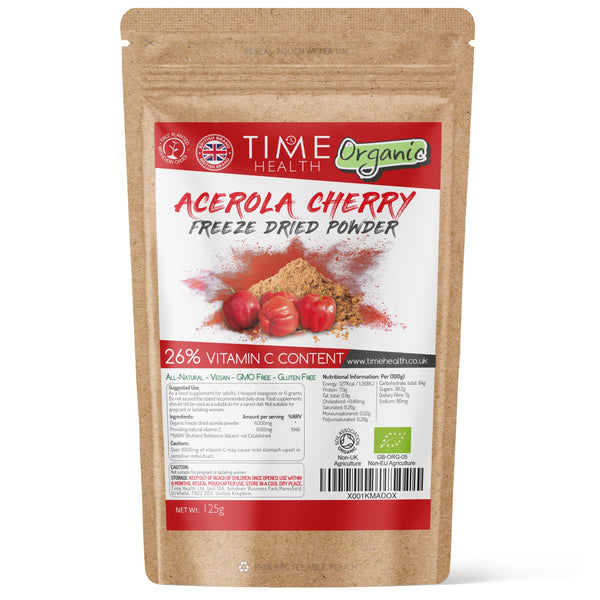 Organic Acerola Cherry Freeze Dried Powder - 26% Natural Vitamin C