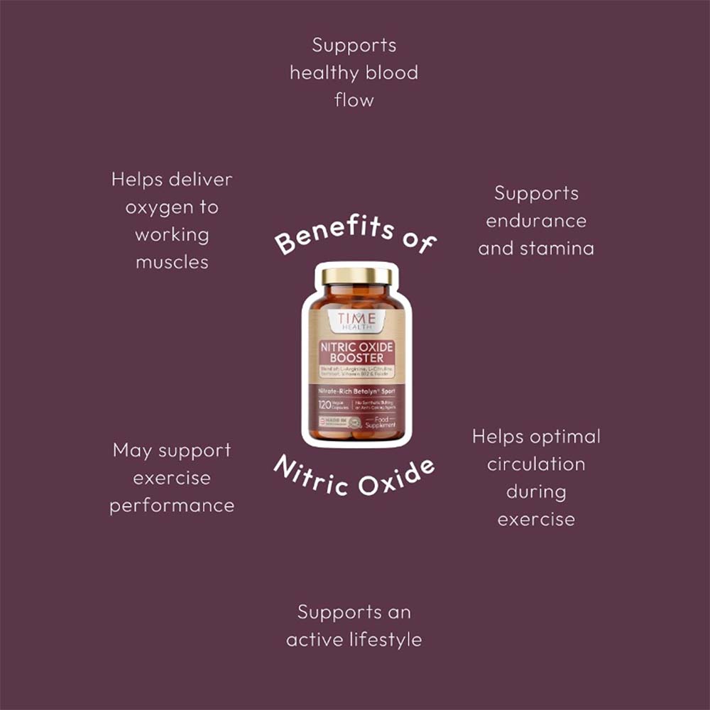 Nitric oxide plays an important role in circulation, helping support healthy blood flow and oxygen delivery during exercise.Our Nitric Oxide Booster is designed to support endurance, stamina, exercise performance, and an active lifestyle.A simple addition to your daily routine, especially for those focused on training, movement, and cardiovascular support.