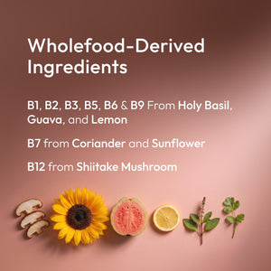 Organic Vitamin B Complex - Natural Origin - Guava, Lemon & Shiitake