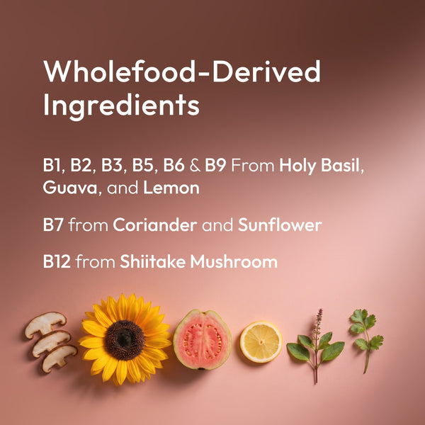 Organic Vitamin B Complex - Natural Origin - Guava, Lemon & Shiitake