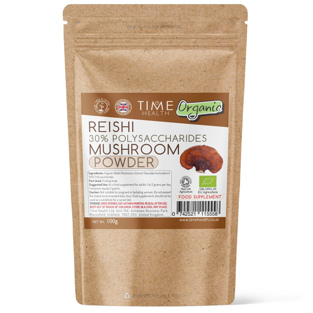 Organic Reishi Mushroom Extract Powder - 30% Polysaccharides - EU Grown