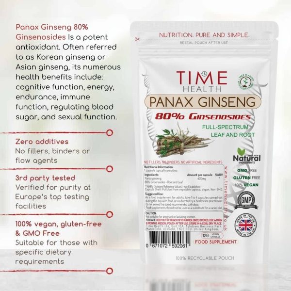 Time Health Korean Panax ginseng adaptogen