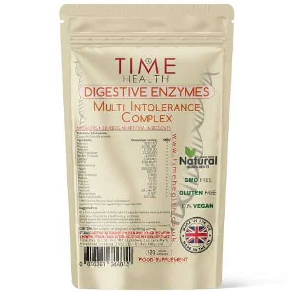 Digestive Enzymes - Multi Intolerance Complex - 120 Capsules - Time Health