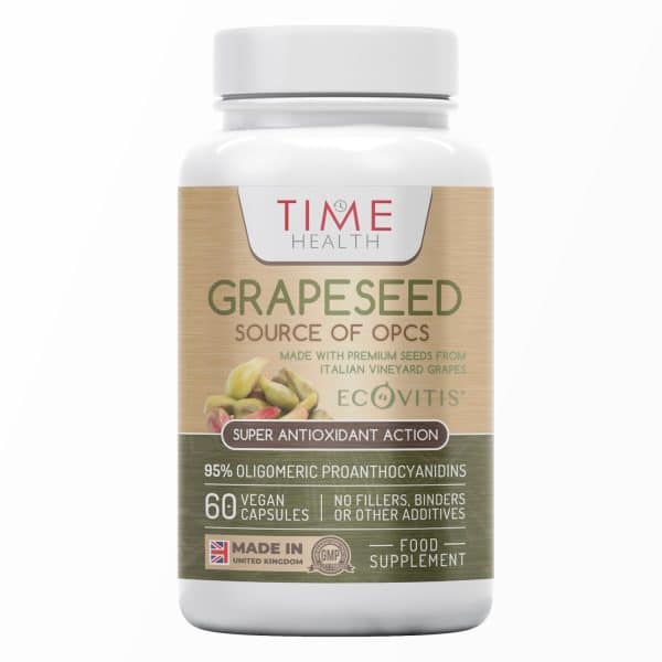 OPC Grape Seed Extract Capsules - Min. 95% OPCs - 10,000mg Grapeseed Equivalent - Made with Italian Vineyard Grapes - Ecovitis™ - UK Made Supplement - Zero Additives - GMP Standards - Vegan