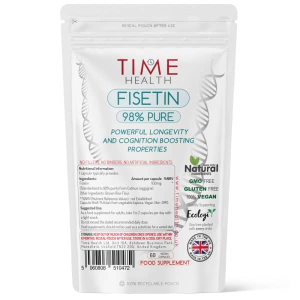 Fisetin - Naturally Derived - 98% Pure - 60 Capsules
