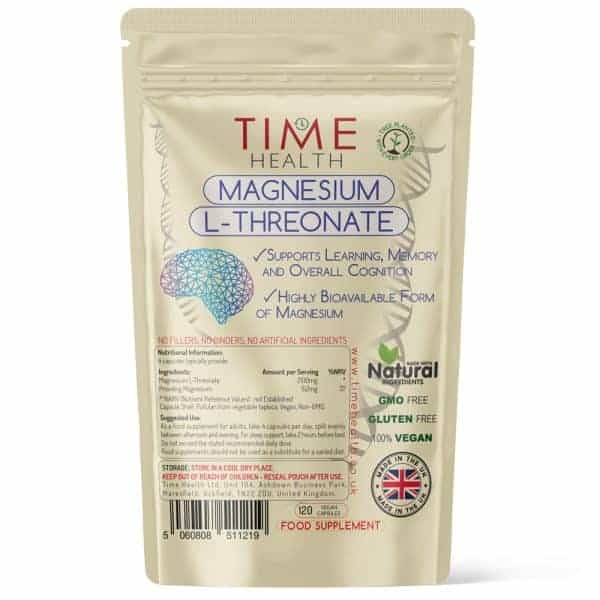Magnesium L Threonate - 120 Capsule Pouch - Cognitive Support - Highly Bioavailable
