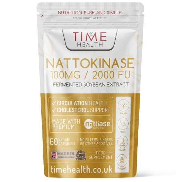 Nattokinase - 2000 FU / 100mg - Nattiase® Natural Fermented Soybean Extract - 60 Capsules